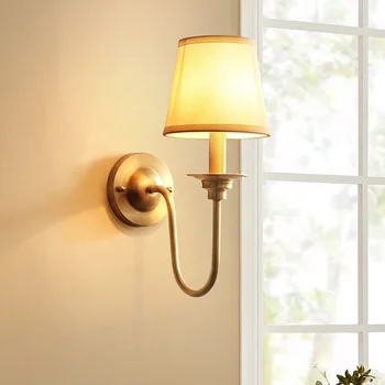 Plin de Cupru American Lampă de Perete de Lumină Oglindă Modernă cu Led-uri Lumina de Perete pentru Home Decor Camera de zi Dormitor Tranșee corp de Iluminat Industrial
