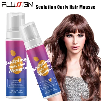 Plussign Spume Pentru Păr Creț 200Ml Curl Control Mousse de Hidratare Pufos Curly Hair Styling Mousse de Femei Produse pentru îngrijirea Părului