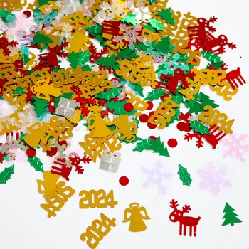 PVC Paiete Arunca Confetti, Decorațiuni de Crăciun, Fulg de nea, om de Zăpadă, Elan Clopote, Pom de Crăciun, Masa de Sărbătoare Toppers, 2024