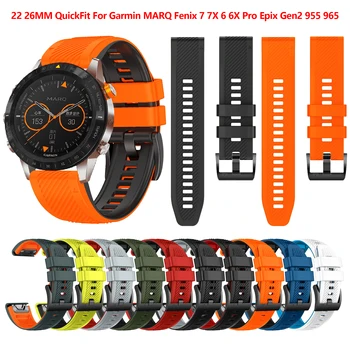 QuickFit 22mm 26MM Silione Curea Pentru Garmin Fenix 7X Pro 7 6 6X 5X 5 Plus D2 3 ORE 965 945 Smartwatch trupa Garmin MARQ Epix Gen2