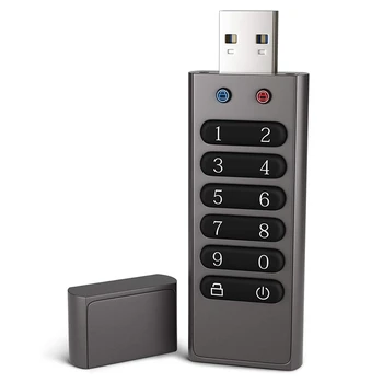 Secure USB Drive, Volkcam 32GB Encrypted USB Flash Drive Hardware Parola Stick de Memorie cu Tastatura U Disc