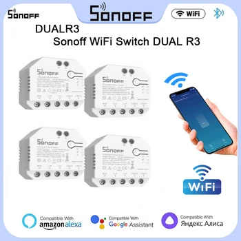 Sonoff Comutator WiFi DUAL R3 DIY Cu Putere de Contorizare DUAL R3 Releu Modulul 2 Gașca de Acasă Inteligent Comutator Prin intermediul EWeLink Alexa de Start Google