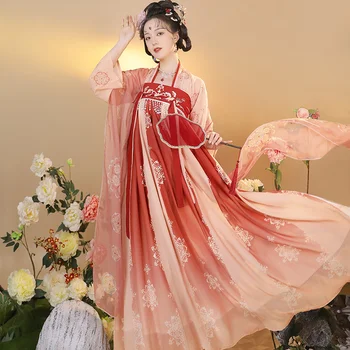 Stil Chinezesc Hanfu Roșu Costume Cosplay Veșminte De Femeie Scena De Dans Uzura Hanfu Rochie De Bal De Absolvire Formale Cadou De Ziua De Nastere