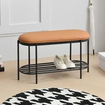 Stil Nordic Bancă pentru pantofi scaun de uz casnic ușă de fier pantofi scaun în casa pot sta pe scaun raft de pantofi de integrare