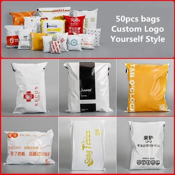 StoBag Corespondență Personalizat Plic Alb Expres Geantă de Auto-Adezivă de Etanșare Haine de Călătorie de Depozitare Ambalare Impermeabile PE Plastic