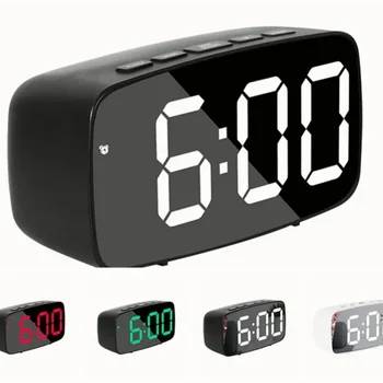 Suprafață curbată Decor Pentru Masa Mare Ceas Digital de Alarmă Acasă de Amânare a CONDUS Desktop Electronic Ecran Oglinda