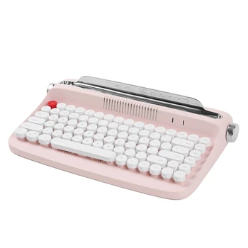 Tastatura Bluetooth Wireless Birou, Mașină De Scris Mecanică Simt Tableta Universal Rotund Retro Keycap Notebook Tastatura