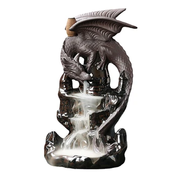 Tămâie Cascada Arzător De Tămâie Ceramice Dragon Decorative Joc Amestecat Tămâie Con Cascada Nefumători Cameră Decor