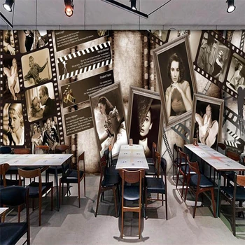 wellyu papier peint tapet pentru pereți 3 d tapet Personalizat Europene și Americane star bar cafenea peretele din fundal